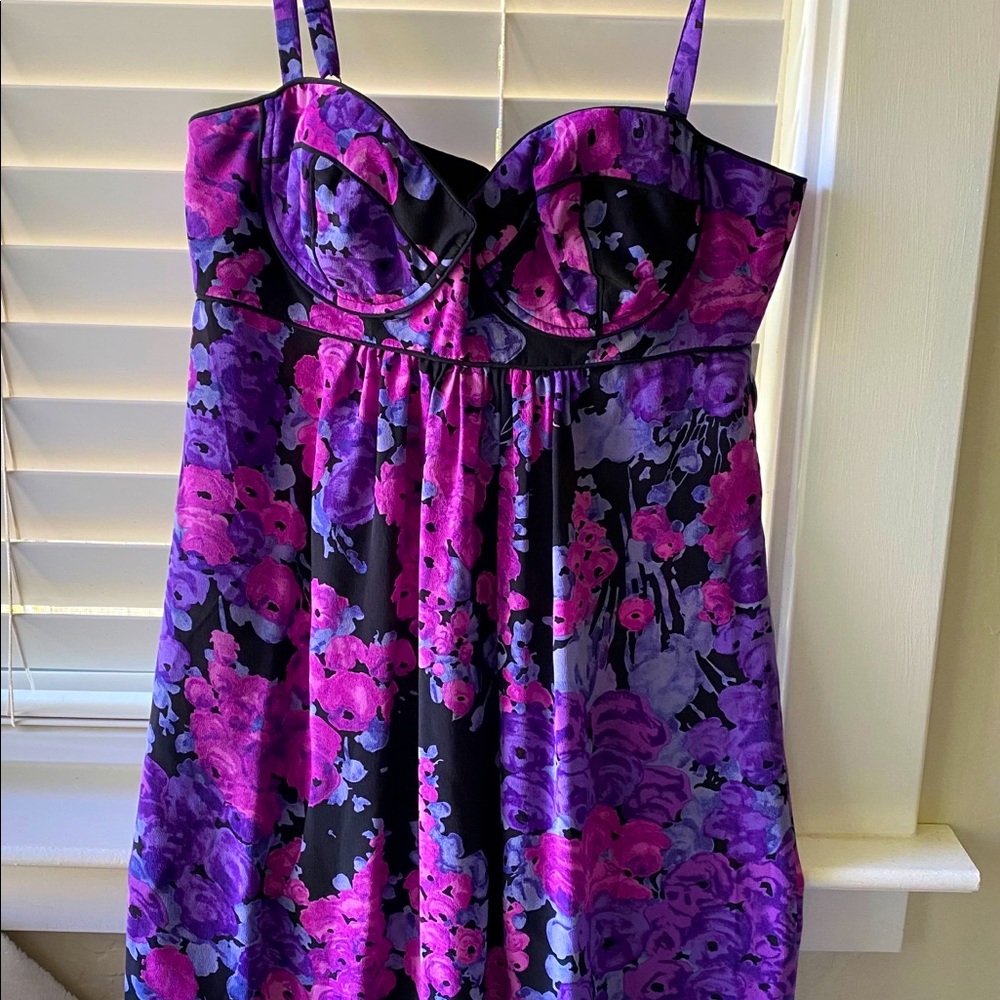 NWOT GORGEOUS REBECCA TAYLOR FLORAL SILK DRESS 2